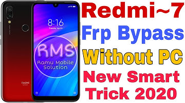 Redmi 7 Frp Bypass Without PC || Trick 2020 || Ramu Mobile Solution