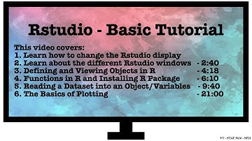 Rstudio - Basics Tutorial