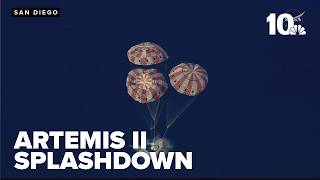 Artemis II splashes down off California coast