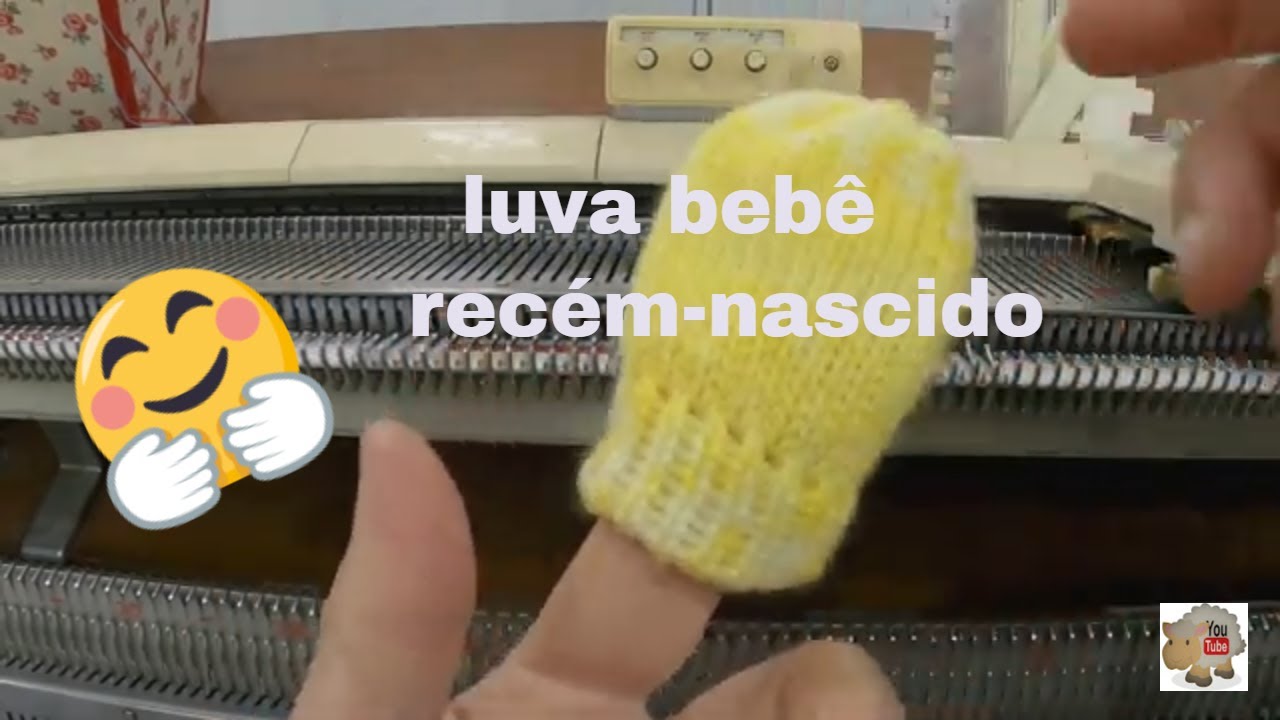 Como fazer luva para bebê recém nascido em tricô à máquina