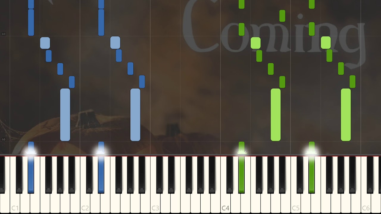 MandoPony - Halloween is Coming - Piano Tutorial (Synthesia)