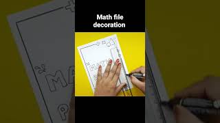 mathematic border design on paper/how to decorate front page of file/math Project page design idea