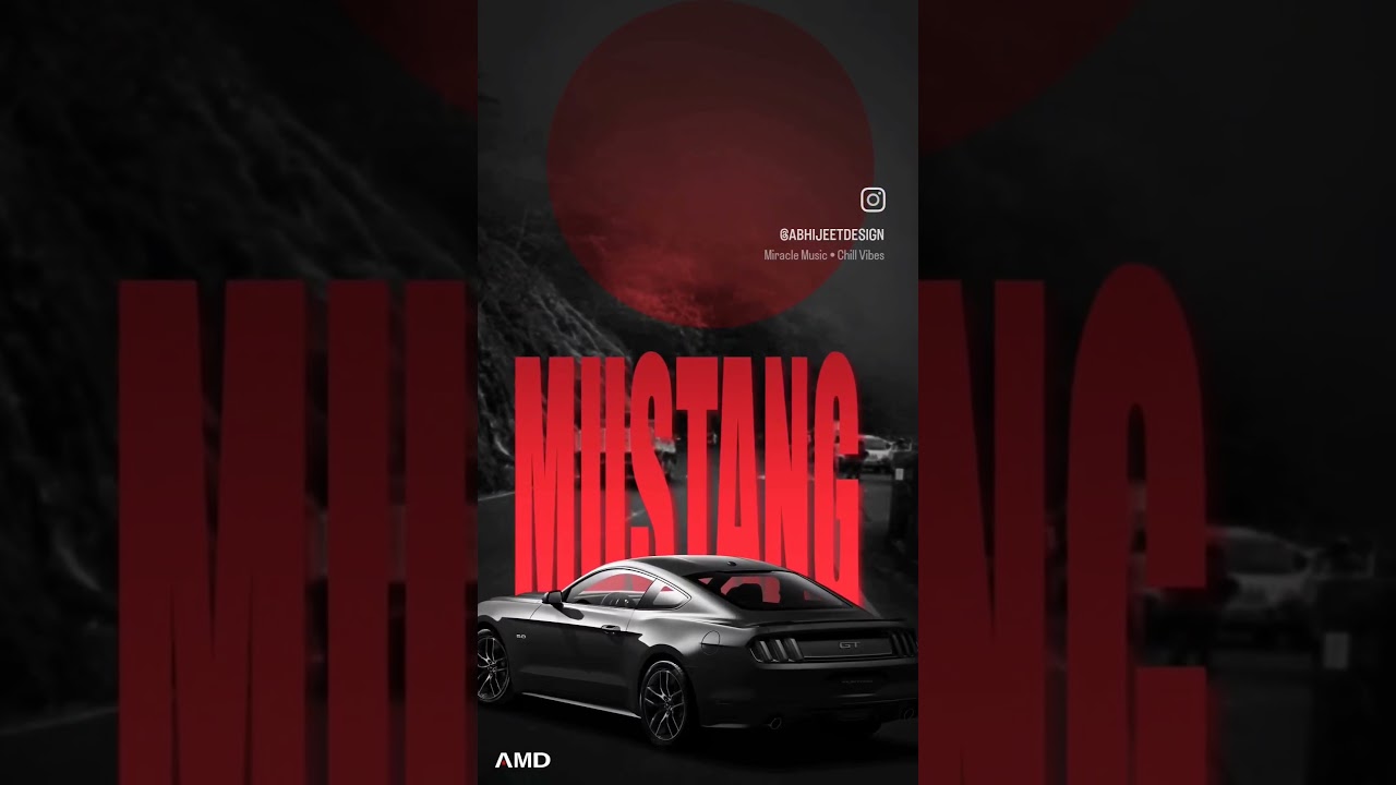 Mustang Car Poster Design Animation     