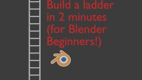 Blender Tutorial - Make a Ladder in 2 minutes (Beginner)