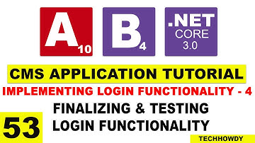 Finalizing & Testing Login Functionality | ASP.NET CORE 3.0 | ANGULAR 10 - 4