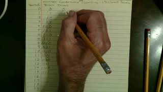 Number conversions pt 6   counting in Base 2 through Base 5