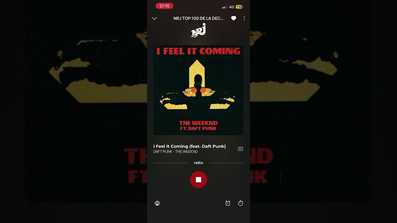 The weeknd feat Daft punk i feel it coming version NRJ 