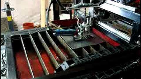 CNC Plasma Table-Downdraft and Water Tray- In Operation