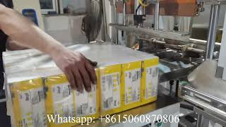 Semi automatic napkin paper bundle packing machine