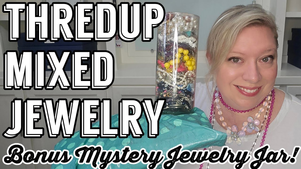 Thredup Mixed 15 Piece Jewelry Box PLUS Local Jewelry Jar Unboxing #jewelryjar #jewelryunboxing