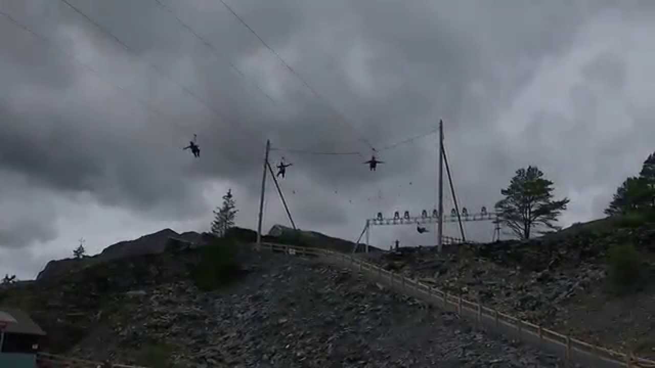 A sneak peek of Zip World Titan the newest zip line at Llechwedd Slate Caverns in Blaenau Ffestiniog
