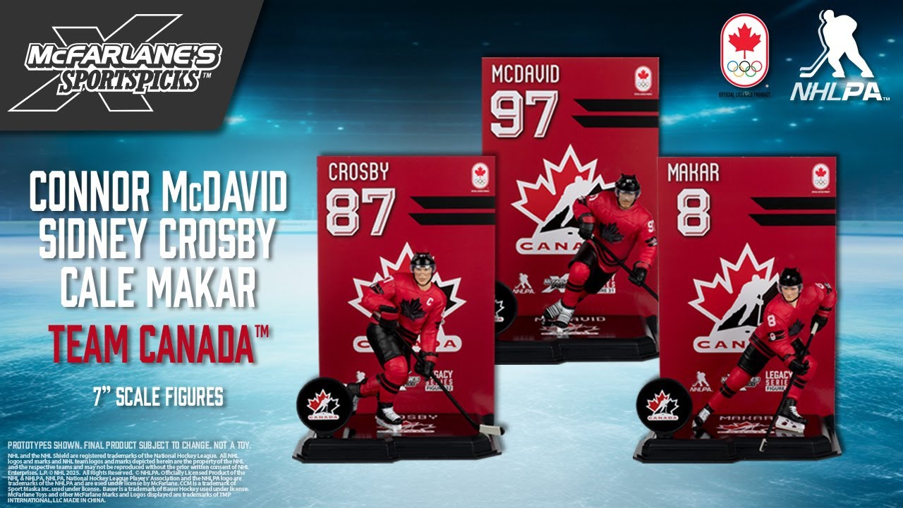 Новые фигурки McFarlane's SportsPicks™ Team Canada™ Legacy Series #31-33 (3) 7 дюймов | Витрина ф...