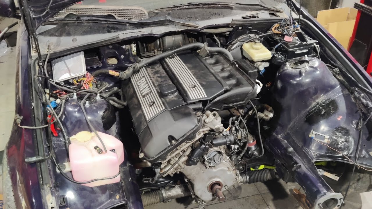 BMW E36 Compact Skid Car 204 The Swap M42 out M54 in YouTube