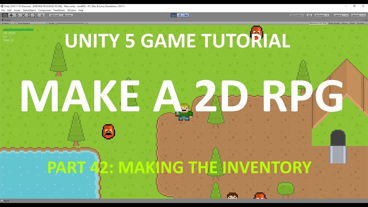 Unity RPG Tutorial #42 - Making the Inventory - YouTube