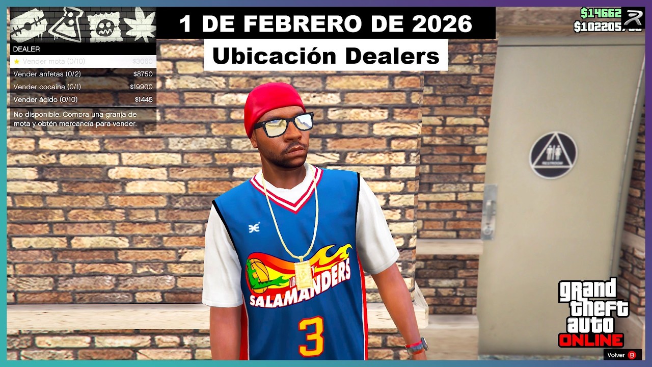 GTA Online Ubicación Dealers Street Dealers Location 1 de Febrero de 2026