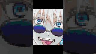 Minecraft Pixel Art: Gojo Satoru! ⚡️ #Shorts