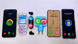 Galaxy a15 vs Nokia 230 vs Earbuds phone vs Folding Socket vs Xiaomi vs Galaxy flip6 incoming call