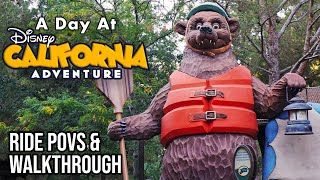 Goofy, Grizzly River Run & Soarin’: Disney California Adventure Rides & Walkthrough [4K POV]