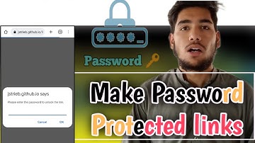 Password Protected Link. This is how to put Password or PIN in a link.