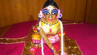 # My laddu gopal makeup| लड्डू गोपाल मेकअप| laddu gopal ka EYE MAKE-UP