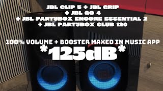 5 JBL SPEAKERS INSIDE HOUSE MAX VOLUME SOUND TEST!!! *125dB*