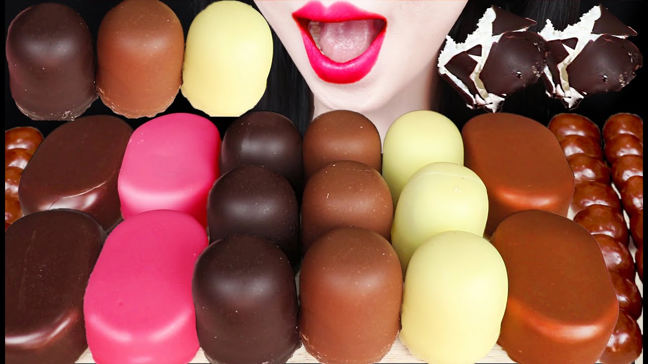 ASMR MUKBANG CHOCOLATE MARSHMALLOW ICE CREAM 초콜릿 마쉬멜로우 아이스크림 먹방