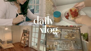 day in my life! 🌦| work from cafe, shopping, skincare routine, etc