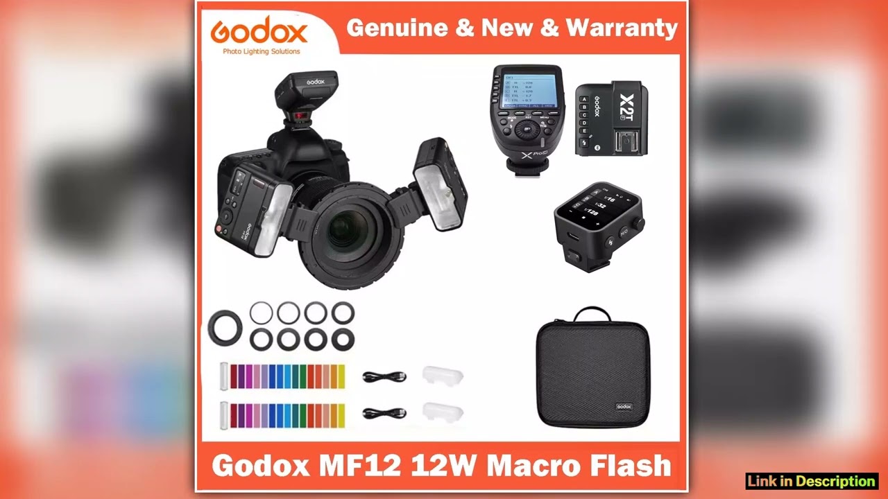 Godox MF12 MF12K2 Macro Flash Light 24GHz Wireless Control builtin X System TTL Flash Speedlite wit