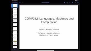 COMP382 - Theory of Automata - Decision Problems  for Regular Languages