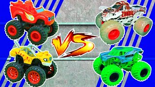 Вспыш и Чудо-Машинки VS MONSTER JAM VS Монстр Траки HOT WHEELS – Мультики про машинки для детей