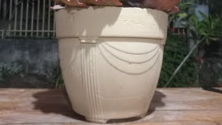 Como fazer vaso grande de cimento. Como fazer a estrutura para o vaso  e como desenformar