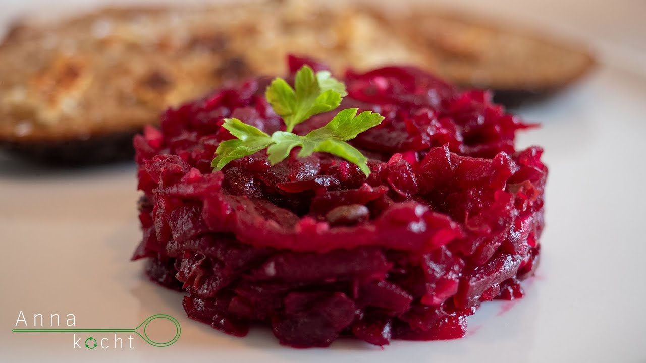 Rote Rüben Tatar | vegan | Anna kocht - YouTube