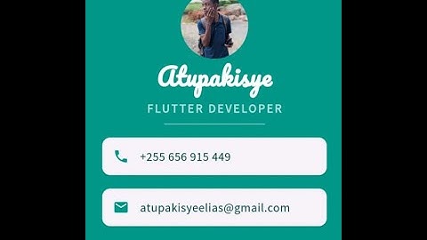 How to create a personal digital business card mobile App using flutter