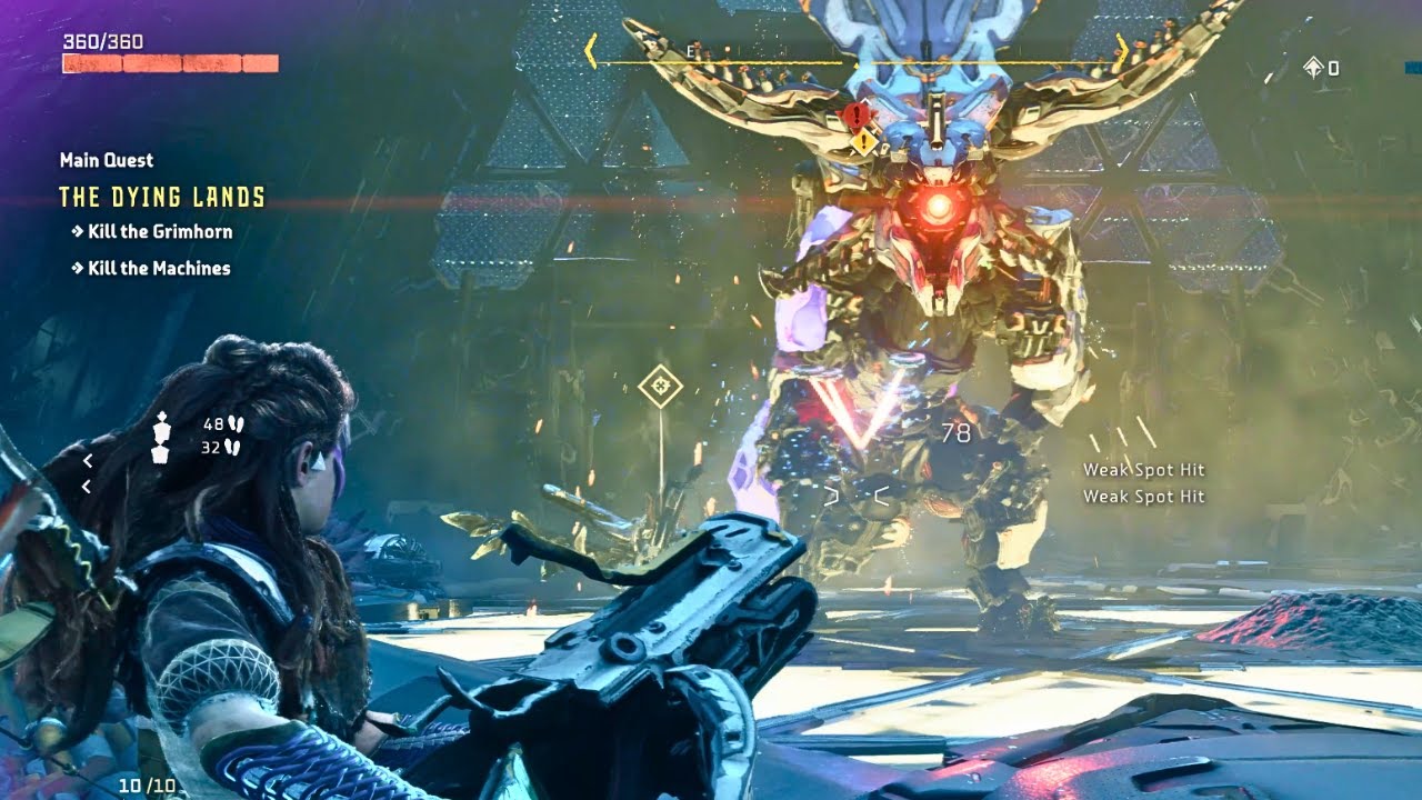 Horizon Forbidden West - Grimhorn Boss Fight ( No Damage / Ultra Hard / NG )