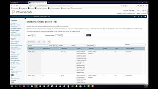 Reports - Standards Grades Search Tool