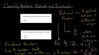 Classify Numbers: Rational and Irrational