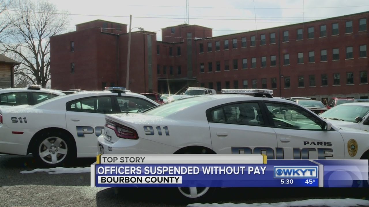 Bourbon County officers suspended without pay