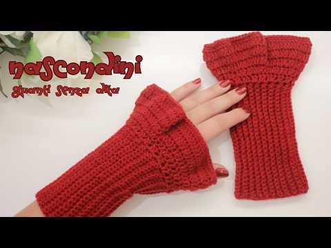 Guanti "Nascondini" a uncinetto: l'effetto polsino perfetto per il tuo cappotto.