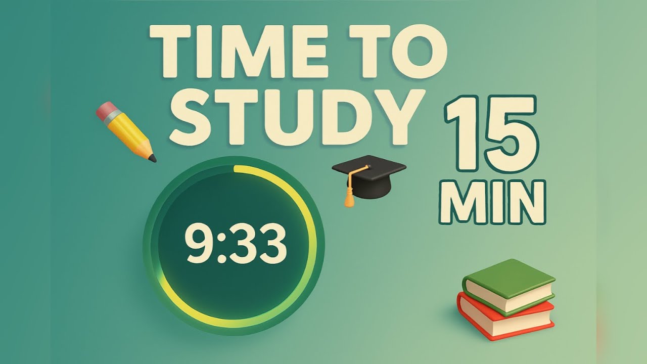 15 Minute Study Timer | NO MUSIC, NO DISTRACTIONS | Silent Countdown ...