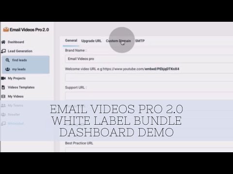 Email Videos Pro 2.0 White Label Bundle Dashboard Demo