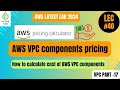 Lec#40 AWS VPC components pricing and calculation method. VPC Part-17 AWS Lab 2024 in Hindi