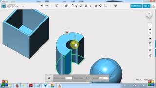 Autodesk 123D - Modeling Tools Tutorial - Shell - Part11