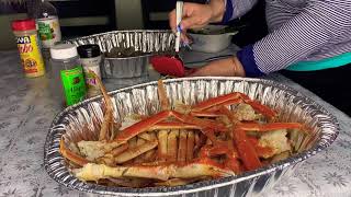 HOW TO MAKE BAKED SNOW CRAB LEGS AND SHRIMP !