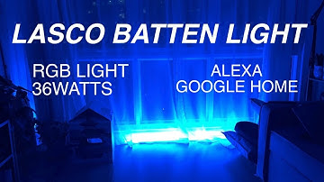 (2024) LASCO Wi-Fi Smart BATTEN LIGHT | RGB Warm White Light | Alexa Google Home