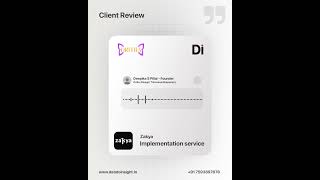 Client Testimonial | How Data to Insight Helped Their Business Grow #business #education #zohobooks
