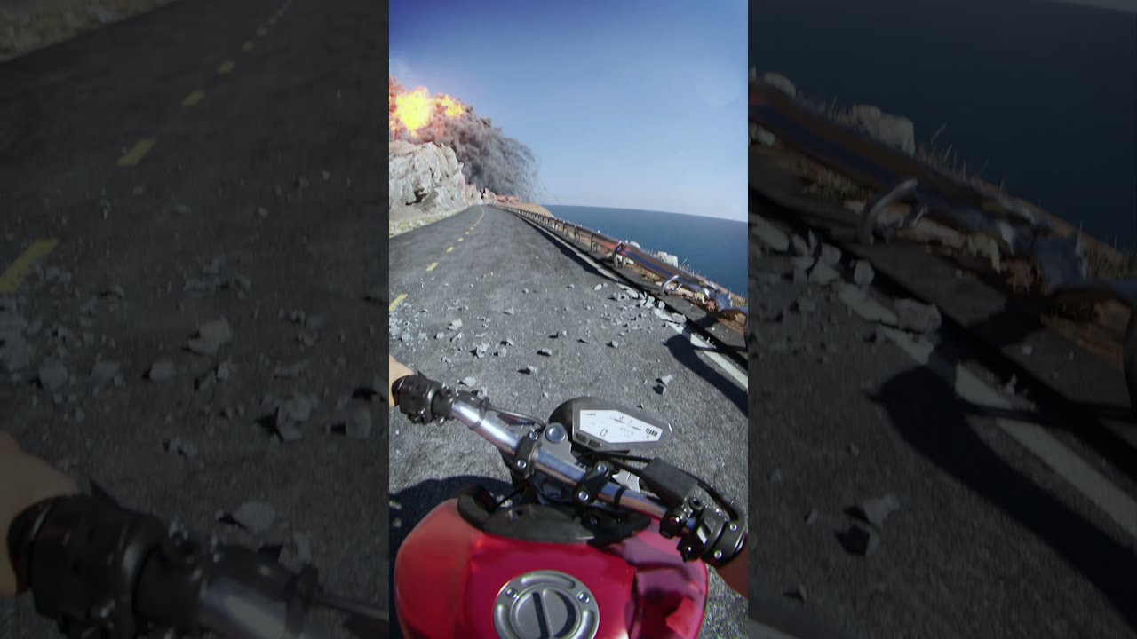 Motorcycle Ride  shorts  moon  animation  usa  earth  3d  losangeles