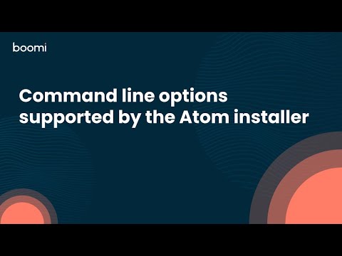 Command line options supported by the Atom installer