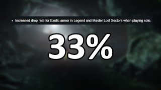 Legend (and Master) Lost Sectors got their Exotic Drop Rates Buffed