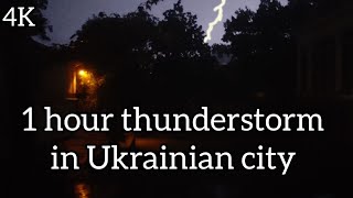 1 hour thunderstorm in Ukrainian city