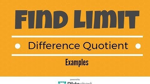 Find The Limit Using The Difference Quotient with delta x